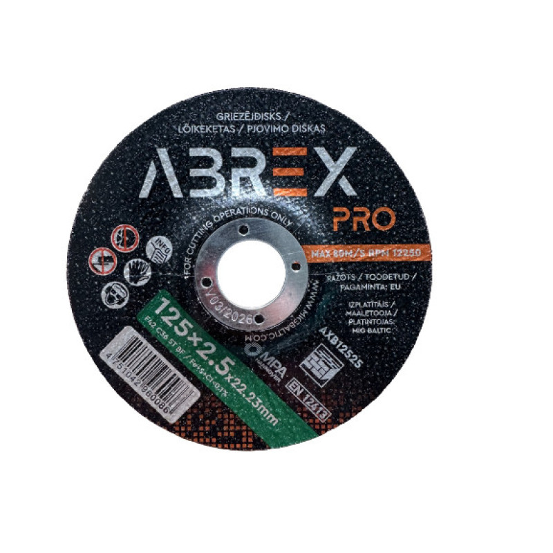 Abrex Griezējdisks akmenim, betonam 41 125x2.5x22.23mm ABREX