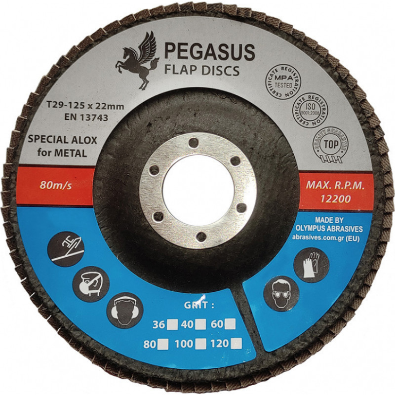 Abrex Slīpējamais disks lapiņu 125mm G120 Standard ABREX