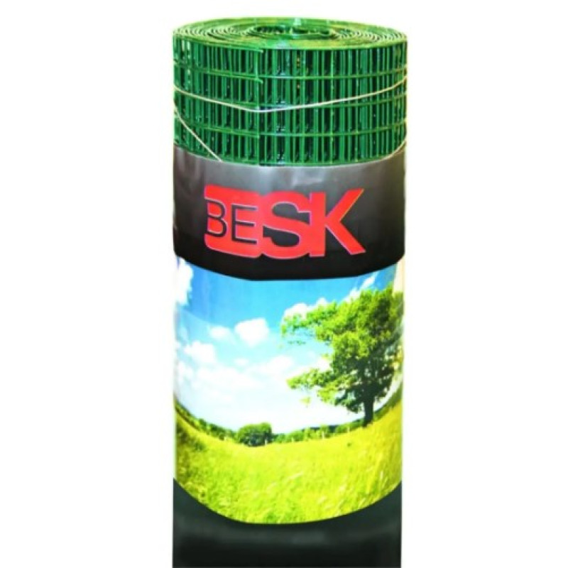 Besk Žogs metināts, cinkots ar PVC 1.5mx25m, 2.2 mm Acs 50x100mm