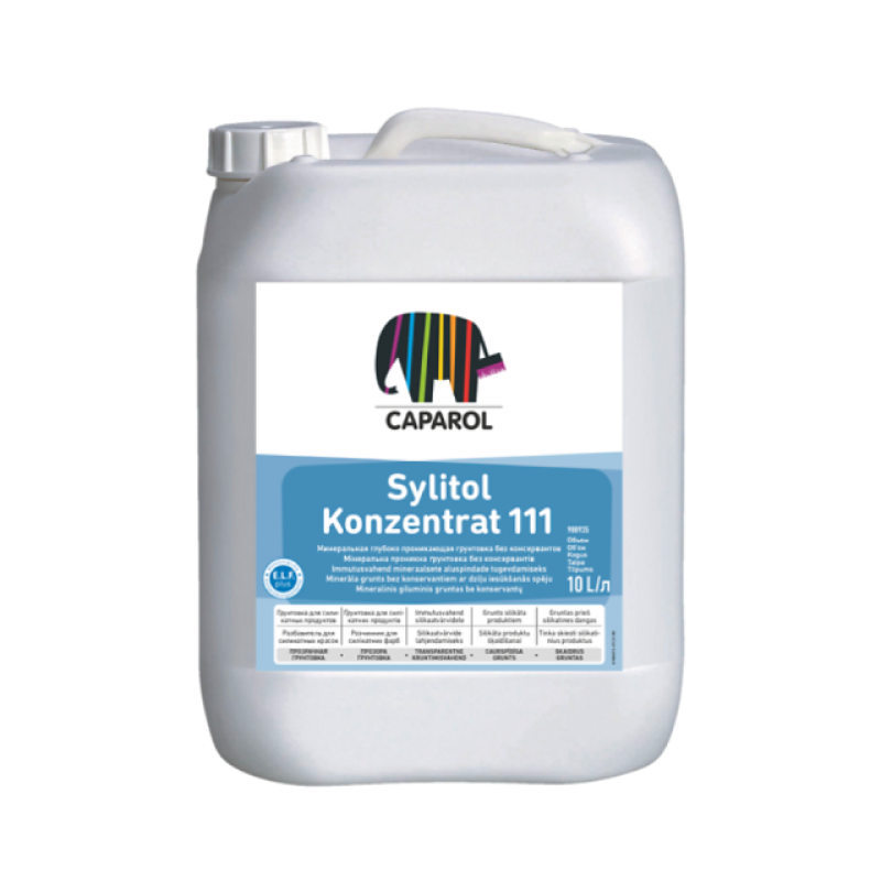 Caparol EXL Sylitol-Konzentrat 111 gruntējošs materiāls uz silikāta bāzes (koncentrāts), 2.5L
