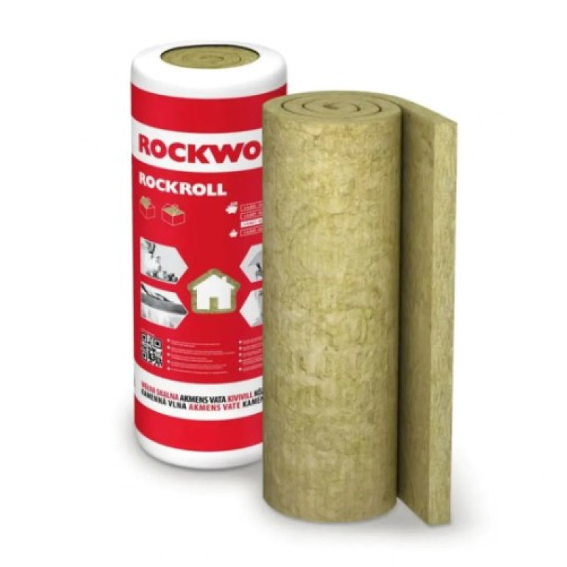Rockwool Rockroll Akmens vate ruļļos 150x1000x3500mm, palete 122.5m2
