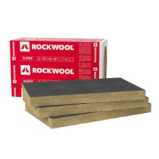Rockwool Ventirock F Super Pretvēja izolācijas plāksnēs ar melnu stikla šķiedras pārklājumu 80x600x1000mm, palete