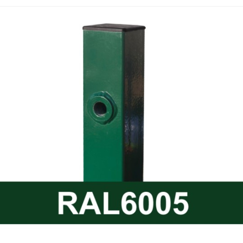 Vilmars Kvadrātprofilu vārtu stabs Zaļš 60x60mm 2.5m, (vārti 1.80m)