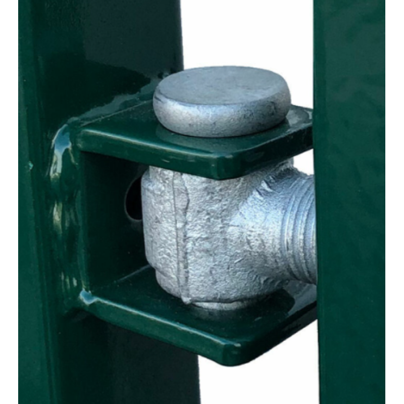 Vilmars Žoga Vienviru vārti ar kvadrātprofila stabiem, Zaļš, 1m platums 1.2x1m