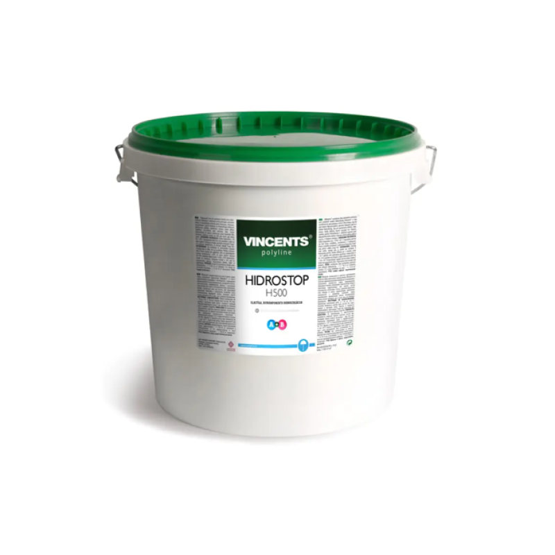 Vincents Polyline Hidrostop H500 Cementa bāzes, elastīga, divkomponentu hidroizolācija A 25kg