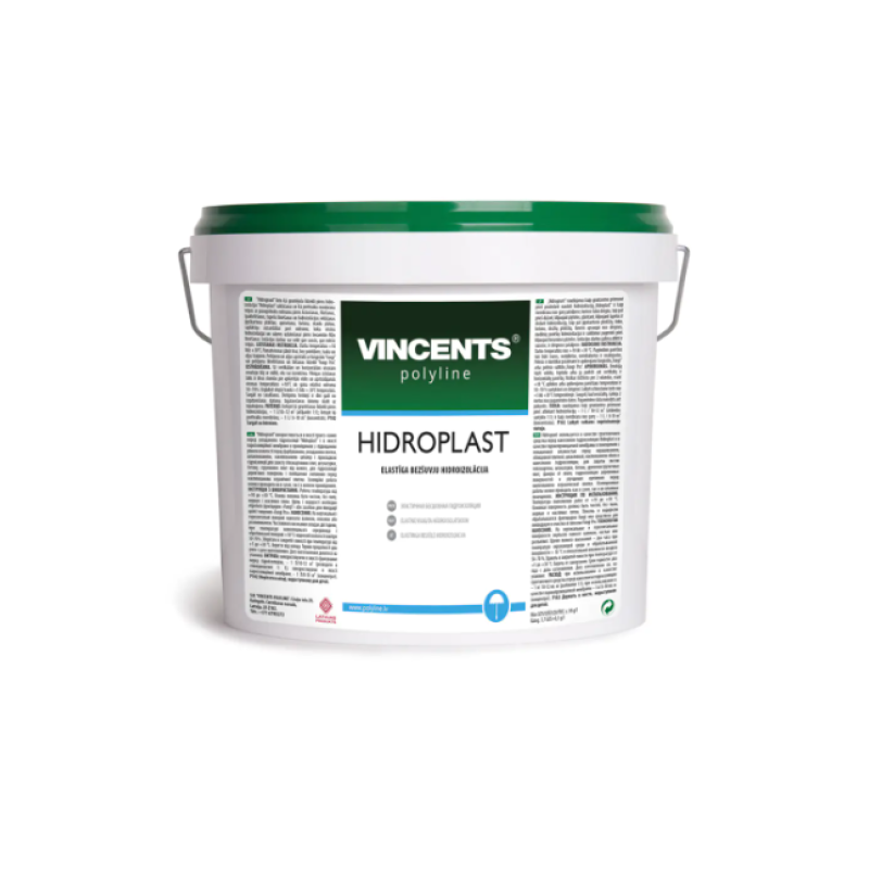 Vincents Polyline Hidroplast elastīgā vienkomponentu hidroizolācija, 15kg