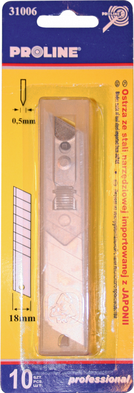 Proline Asmeņi 18mm no SK5 tērauda