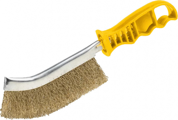 Novoabrasive Metāla birste, izliekta, misiņa sari