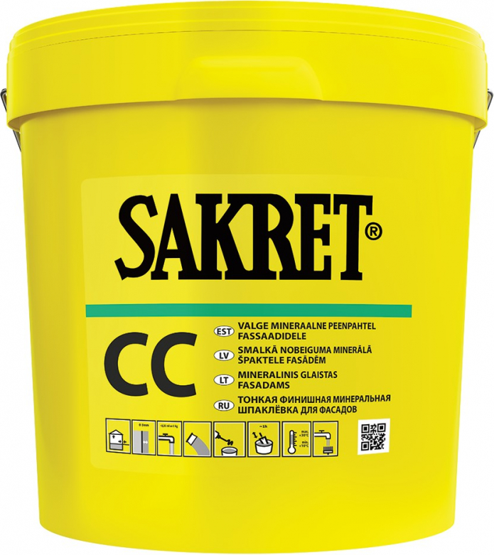 Sakret CC gatavā smalkā nobeiguma špaktele