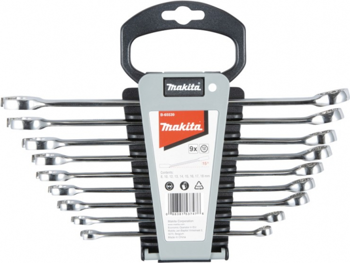 Makita Accessories 9 daļu kombinēto atslēgu