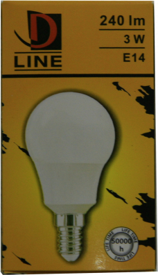 D Line LED spuldze 3W E14