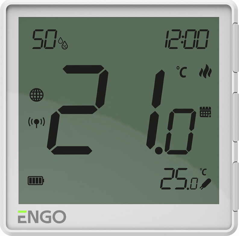 Engo Controls Zigbee gudrais termostats EONE-BATW