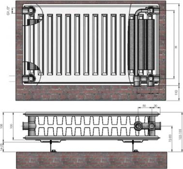 Radiators 22x500x1600 VCO Termolux