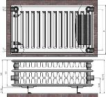 Radiators 33x600x400 sānu piesl. Termolux
