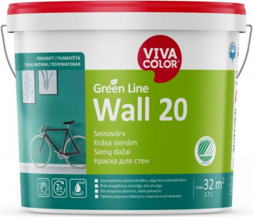 Vivacolor Wall 20 A Sienas krāsa