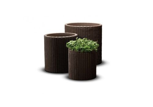 MK KETER S+M+L CYLINDER PLANTERS trīs
