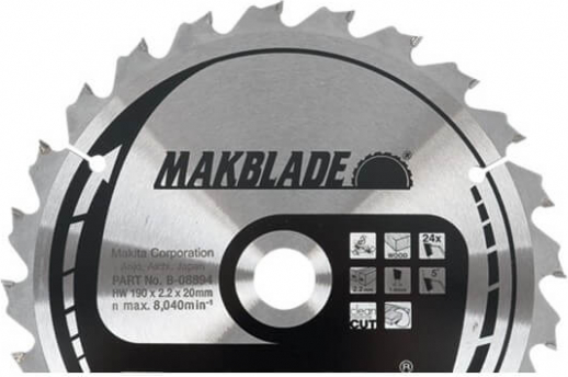 Makita Accessories Zāģripa kokam 190x20x2,2